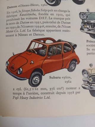 Libro antiguo "Les automobiles" decada 1960