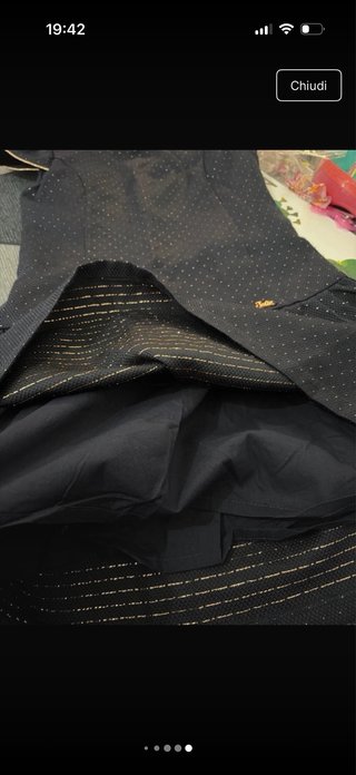 Vestito bambina blu con dettagli oro