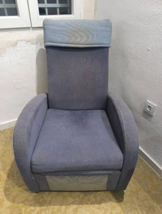 Sillón reclinable de tela