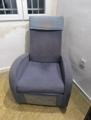 Sillón reclinable de tela