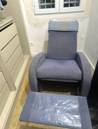 Sillón reclinable de tela