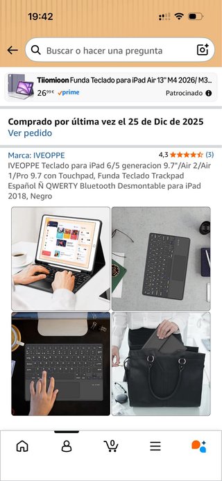 Funda con teclado para iPad