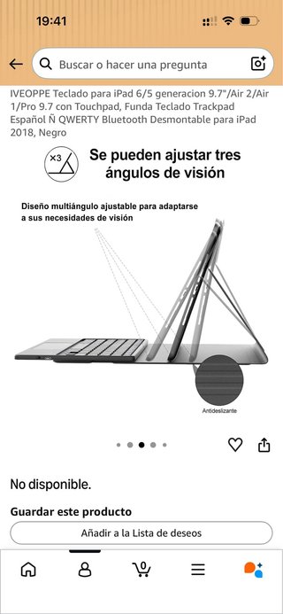 Funda con teclado para iPad