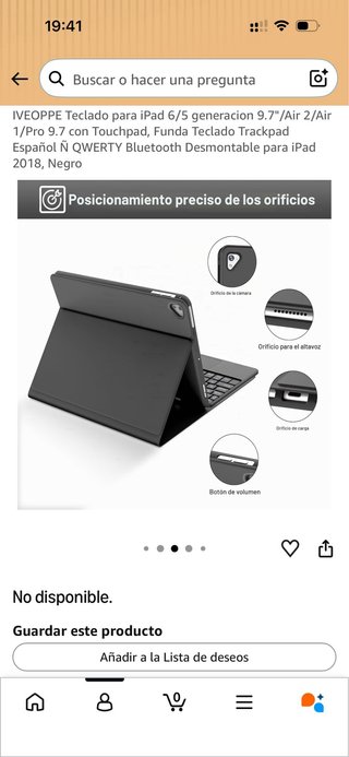 Funda con teclado para iPad