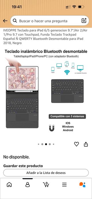 Funda con teclado para iPad