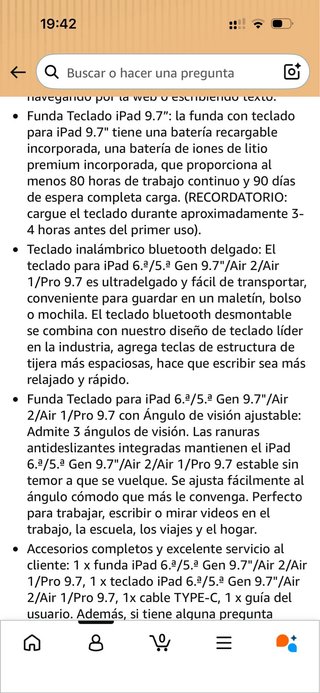 Funda con teclado para iPad