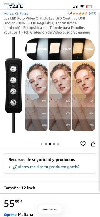2 Focos LED Fotografía + Trípode