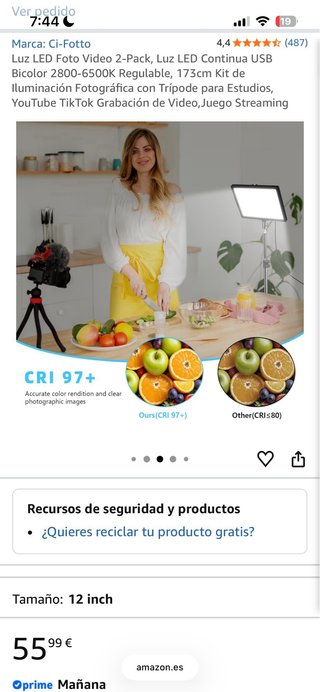 2 Focos LED Fotografía + Trípode