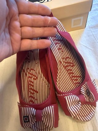 Sandalias cuña rojas talla 38