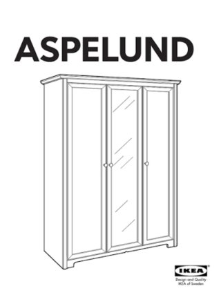 Armario 3 puertas Aspelund Ikea