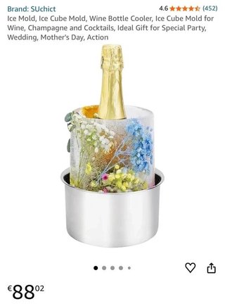 Cubitera molde hielo enfriador botella champán