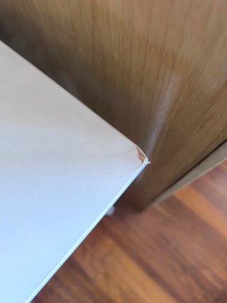 Escritorio plegable blanco y madera