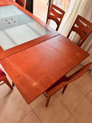 Mesa Comedor Extensible y 6 Sillas Madera