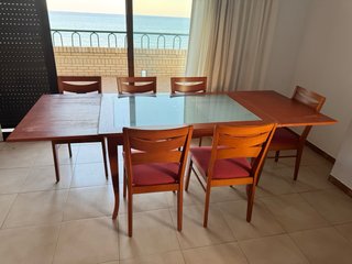 Mesa Comedor Extensible y 6 Sillas Madera