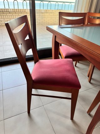Mesa Comedor Extensible y 6 Sillas Madera
