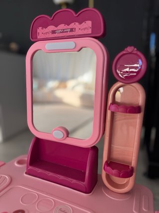 Tocador Maleta Juguete Niña Rosa con luz