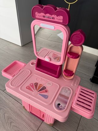 Tocador Maleta Juguete Niña Rosa con luz
