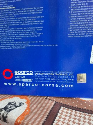 Tapacubos Sparco a estrenar