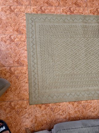 Alfombra de yute beige como nueva