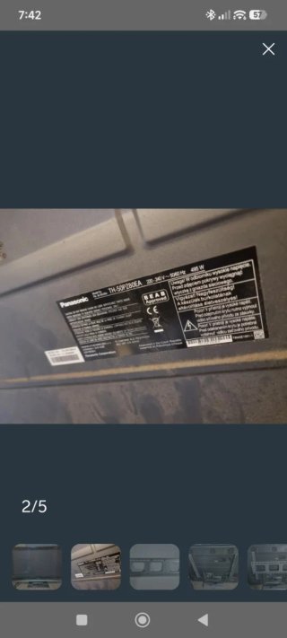 TV Plasma Panasonic 50 Negro/Plata
