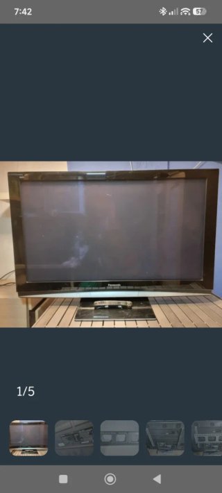 TV Plasma Panasonic 50 Negro/Plata
