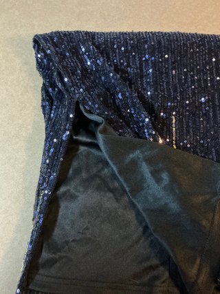Vestido lentejuelas azul/dorado Talla S