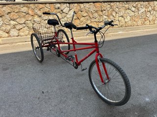 Bicicleta tándem triciclo 2 personas