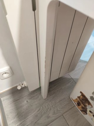 Mesa extensible de comedor blanca