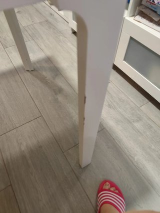 Mesa extensible de comedor blanca