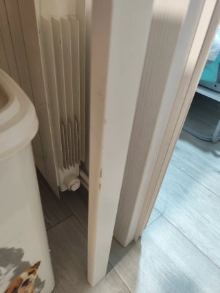 Mesa extensible de comedor blanca