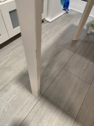 Mesa extensible de comedor blanca