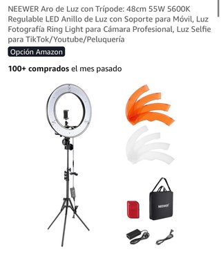 NEEWER Aro de Luz LED 48cm con Trípode