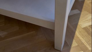 Mesa de centro IKEA madera y blanca