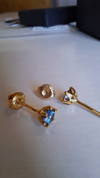 Pendientes Moissanita Zafiro Plata 925 GRA
