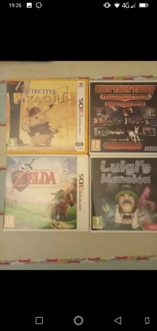 Pack 4 Juegos Nintendo 3DS: Zelda, Luigi, Pikachu