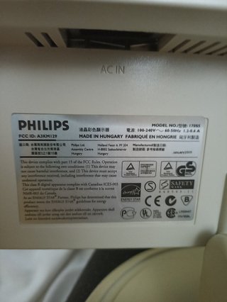 Pantalla Philips 170S 17" 1024p