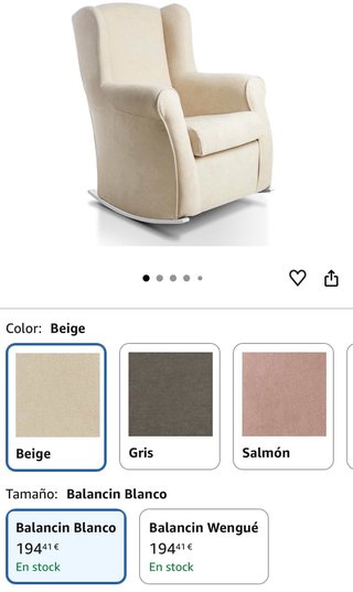 Sillón lactancia mecedora