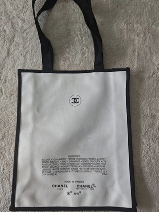 Bolsa Tote Chanel Nº5 Blanca y Negra