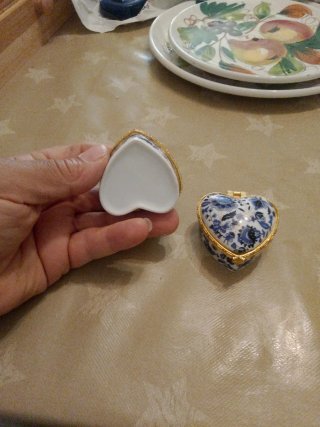 2 Cajitas Corazón Azul cobalto