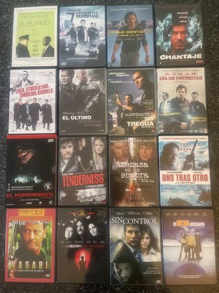 Lote 16 Películas DVD Acción/Crimen/Drama(B21)