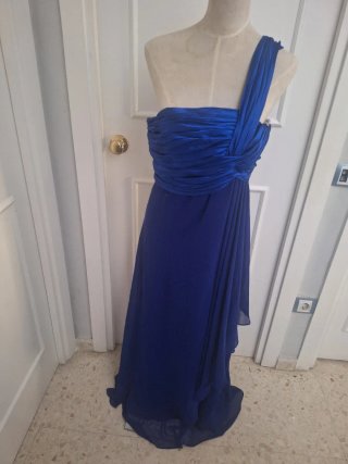 Vestido largo azul para boda