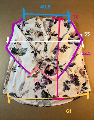 Blusa floral Made in Italy Talla Única