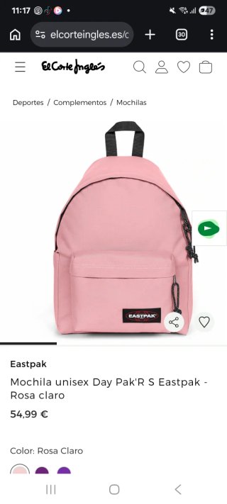 Mochila Eastpak Rosa Claro Unisex