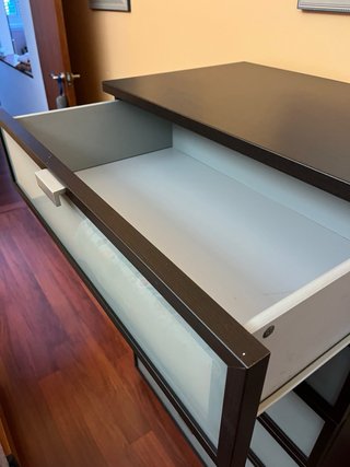 Cajonera Ikea 6 cajones madera y cristal
