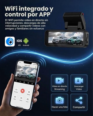 NUEVO! (69€) Dashcam 4K Coche Cámara Delantera