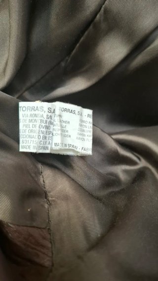 Americana Piel Ovino TORRAS Talla 48 Marrón