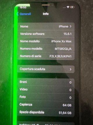 iPhone Xs Max 64GB Grigio  DIFETTO SCHERMO