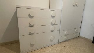 Armario y Cómoda Bebé Muebles Ros
