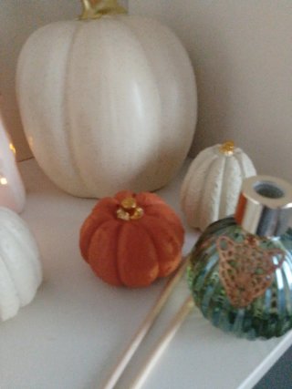 Conjunto Decoración Calabazas y Portavelas