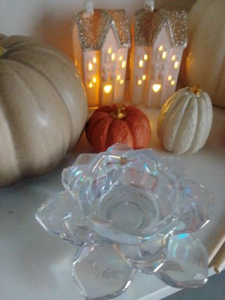 Conjunto Decoración Calabazas y Portavelas